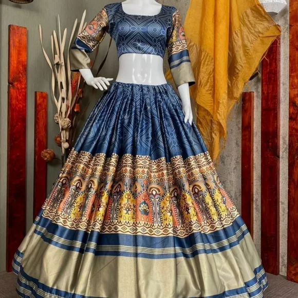 brown garba dress Cotton Maxi Dress main image 1